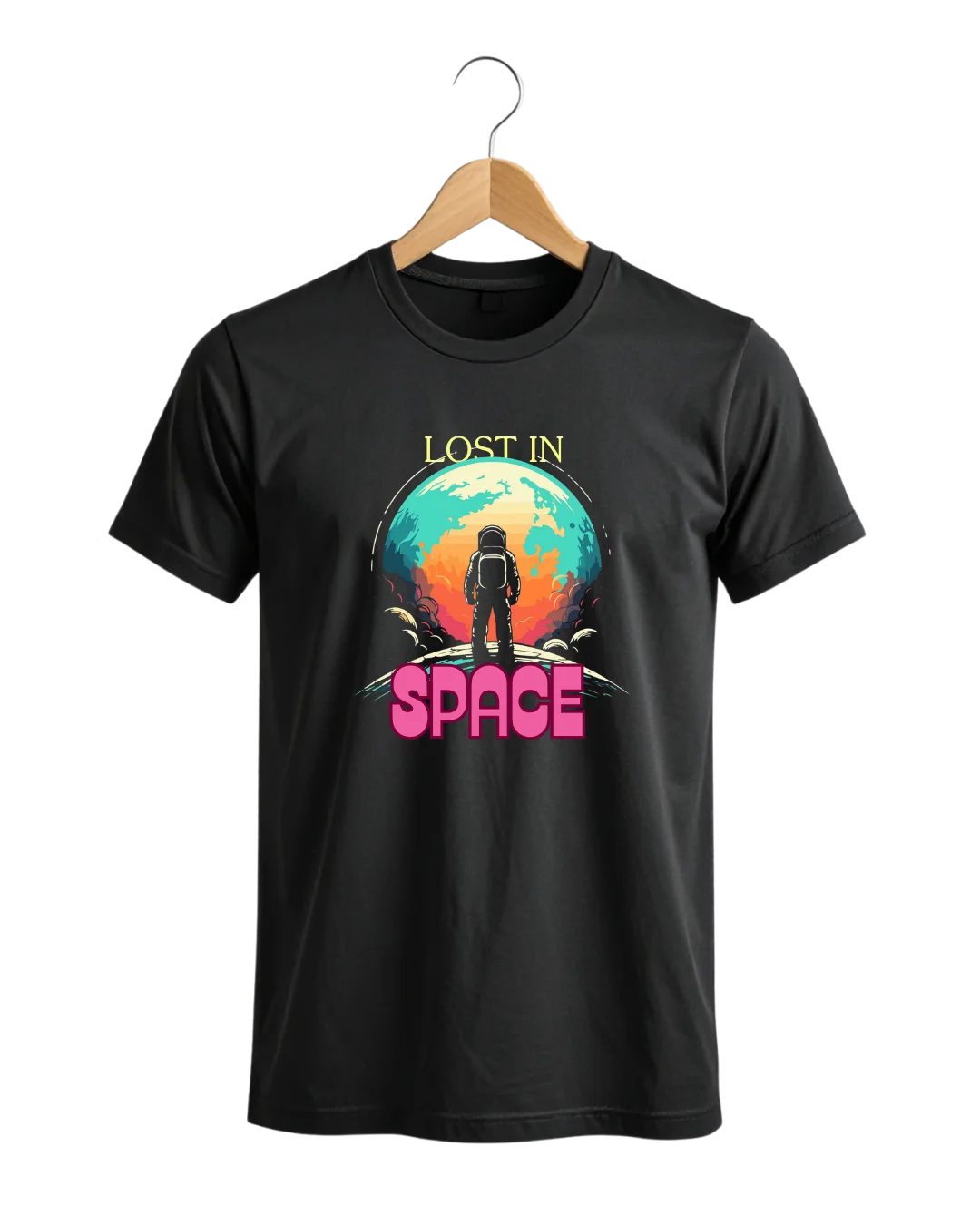 Lost In Space Retro Astronaut Graphic T-Shirt