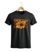 Grow Grow Grow Sunflower Floral Graphic T-Shirt