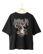 Take It Easy Koala Bear Graphic Oversized T-Shirt