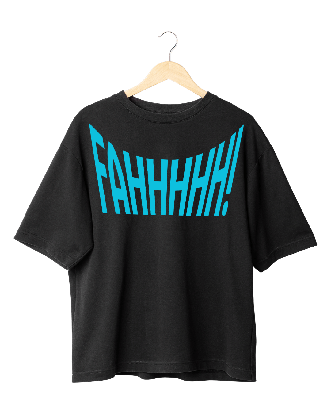 FAHHHHHH Sarcastic Typography Graphic Oversized T-Shirt