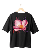 Trust The Process Aesthetic Floral Graphic Oversized T-Shirt