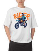 Rider Off-Road Biker Graphic Oversized T-Shirt