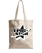 Epic Star Y2K Cosmic Graphic Canvas Tote Bag | Codeblinks