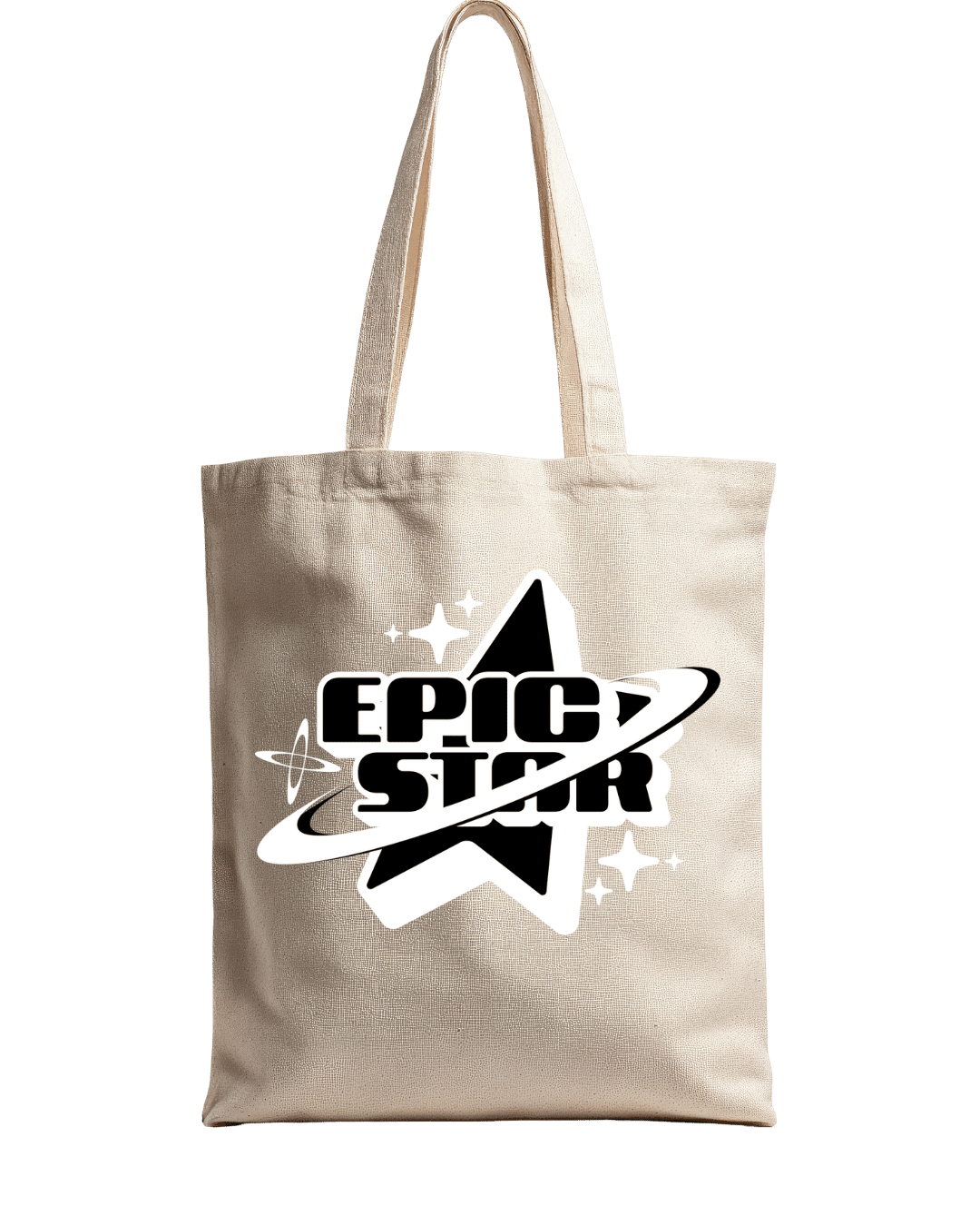 Epic Star Y2K Cosmic Graphic Canvas Tote Bag | Codeblinks
