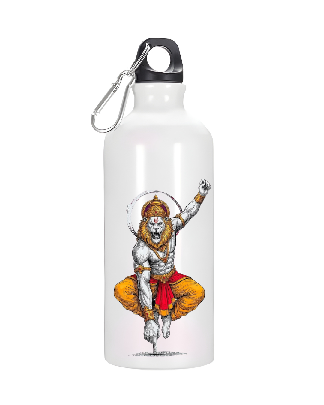 Fierce Lord Narasimha Divine Warrior Aluminium Sipper Bottle | Codeblinks