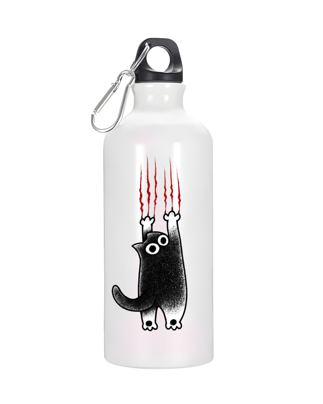 Funny Hanging Scratching Cat Aluminium Sipper Bottle | Codeblinks