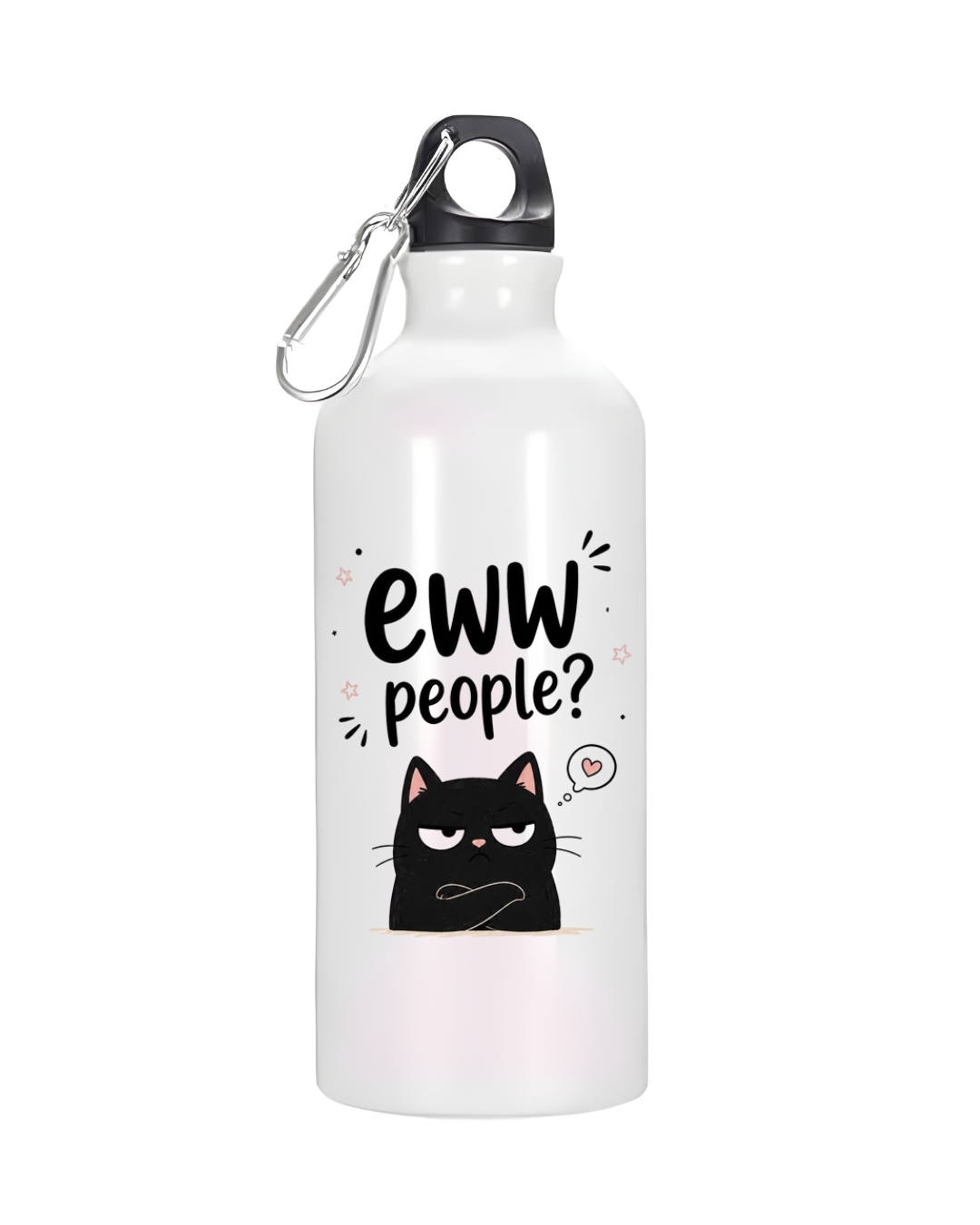 Eww People Grumpy Cat Introvert Aluminium Sipper Bottle | Codeblinks