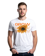 Grow Grow Grow Sunflower Floral Graphic T-Shirt