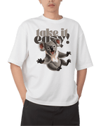 Take It Easy Koala Bear Graphic Oversized T-Shirt