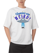 Humans Are Weird UFO Graphic Oversized T-Shirt
