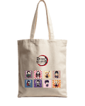 Chibi Demon Slayer Characters Grid Graphic Canvas Tote Bag | Codeblinks