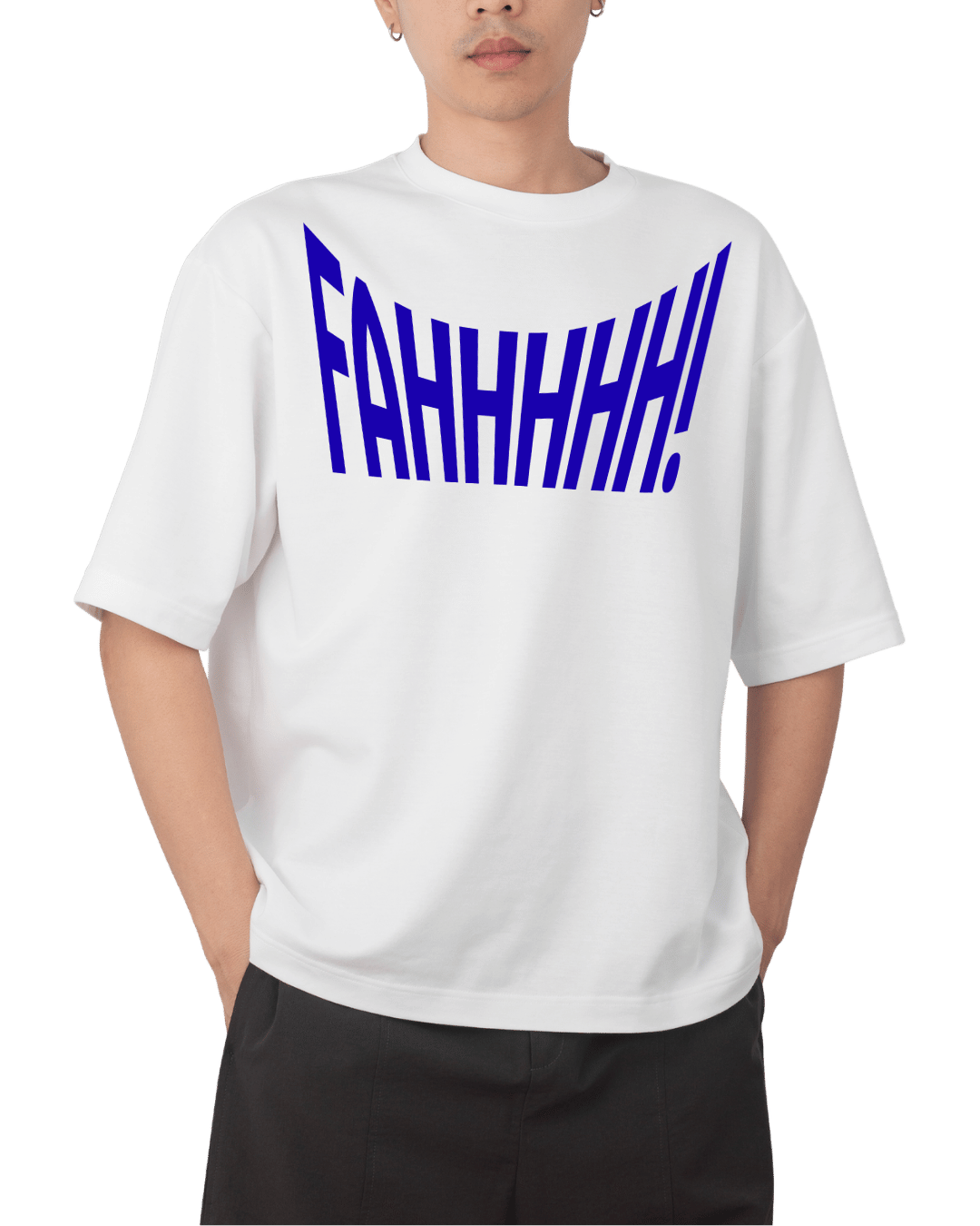 FAHHHHHH Sarcastic Typography Graphic Oversized T-Shirt
