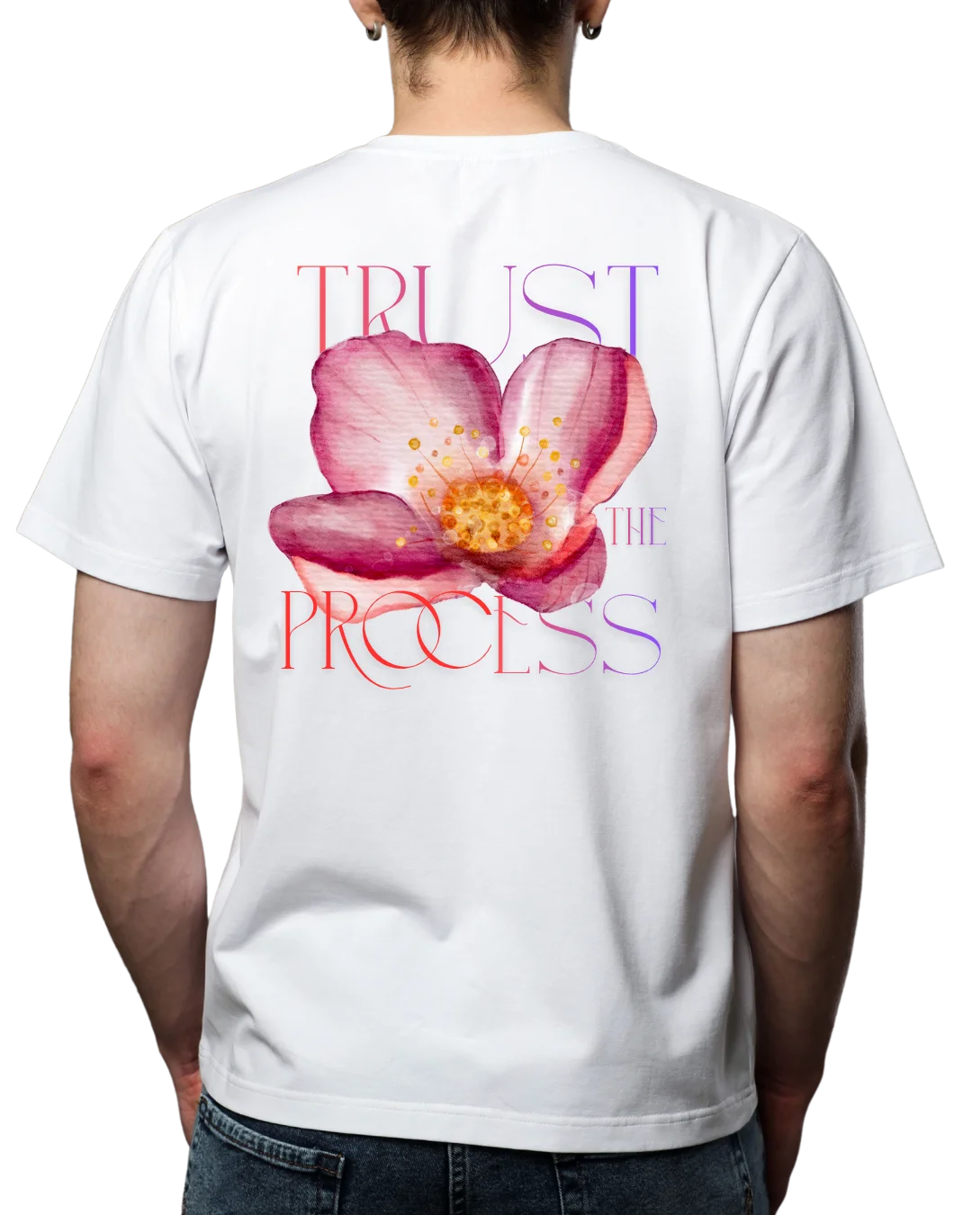 Trust The Process Aesthetic Floral Graphic T-Shirt