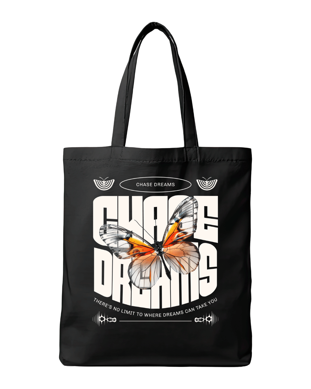 Chase Dreams Butterfly Aesthetic Graphic Canvas Tote Bag | Codeblinks
