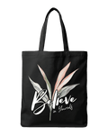 Believe in Yourself Minimalist Botanical Leaf Graphic Canvas Tote Bag | Codeblinks