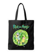 Rick and Morty Green Portal Sci-Fi Graphic Canvas Tote Bag | Codeblinks