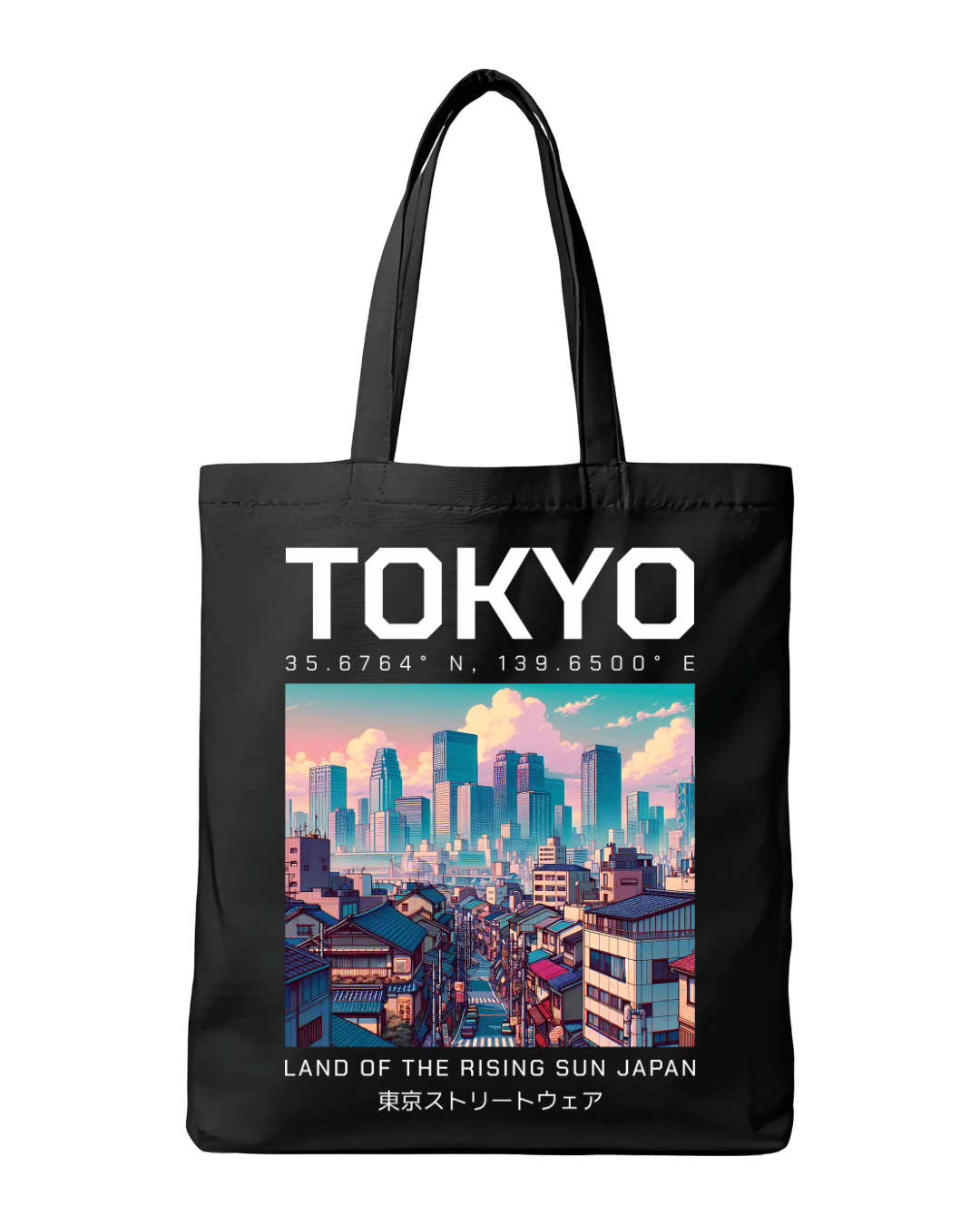 Tokyo Japan City Skyline Graphic Canvas Tote Bag | Codeblinks