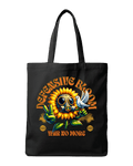 Defensive Bloom Peace Sunflower Anti-War Graphic Canvas Tote Bag | Codeblinks