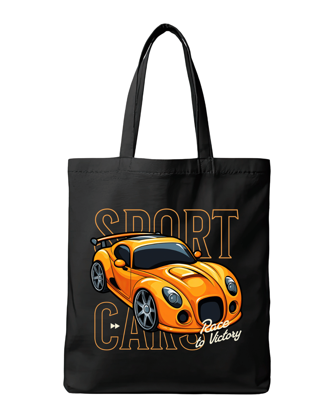 Sport Car Race to Victory Automotive Graphic Canvas Tote Bag | Codeblinks