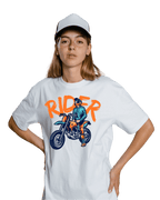 Rider Off-Road Biker Graphic Oversized T-Shirt
