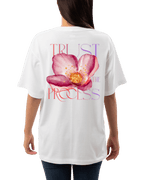 Trust The Process Aesthetic Floral Graphic Oversized T-Shirt