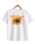 Grow Grow Grow Sunflower Floral Graphic T-Shirt