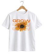 Grow Grow Grow Sunflower Floral Graphic T-Shirt