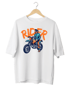 Rider Off-Road Biker Graphic Oversized T-Shirt