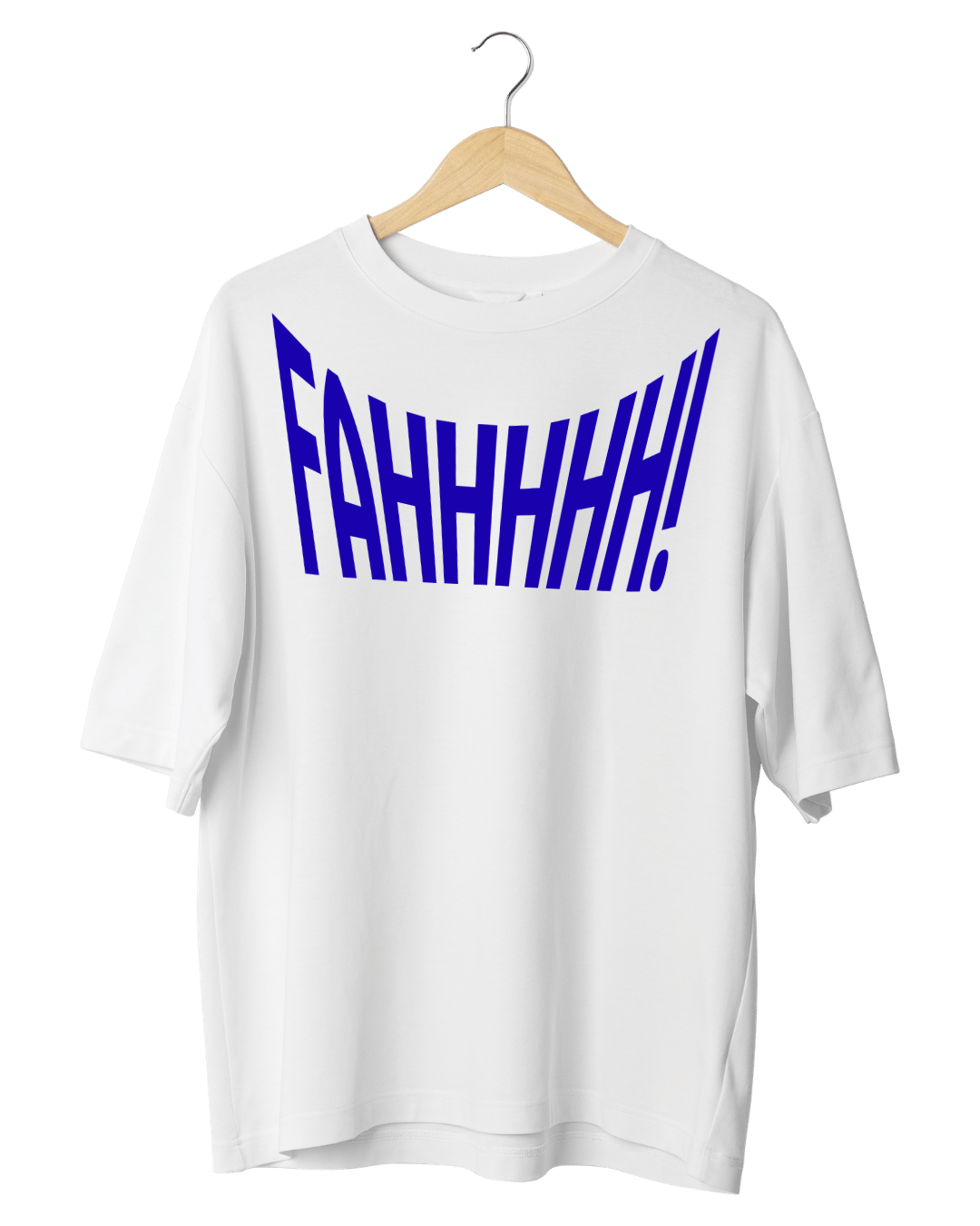 FAHHHHHH Sarcastic Typography Graphic Oversized T-Shirt
