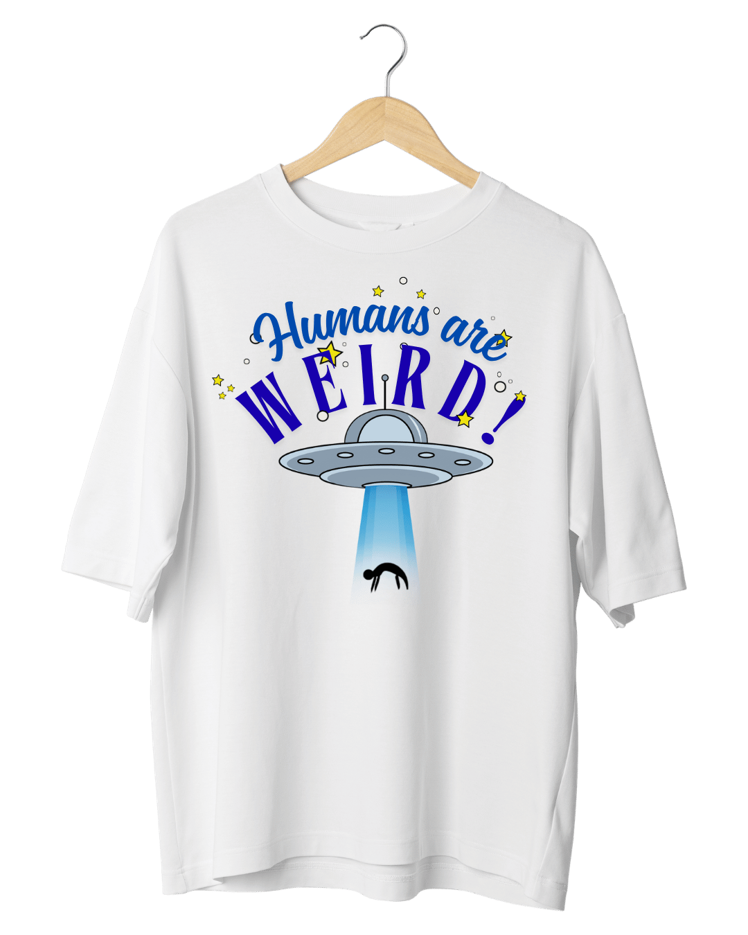 Humans Are Weird UFO Graphic Oversized T-Shirt