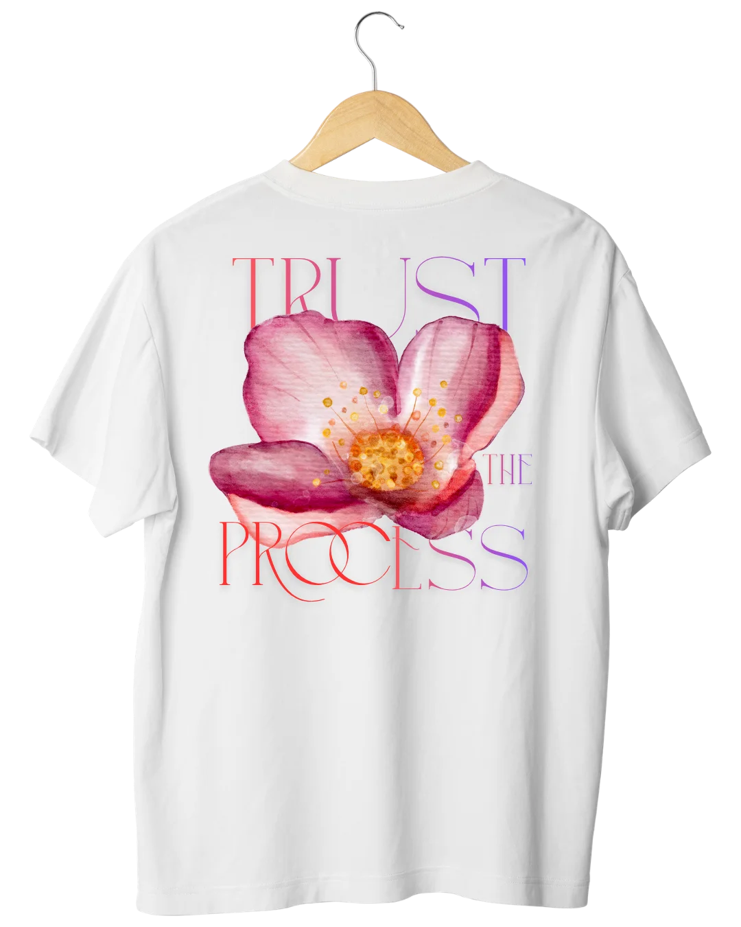 Trust The Process Aesthetic Floral Graphic T-Shirt