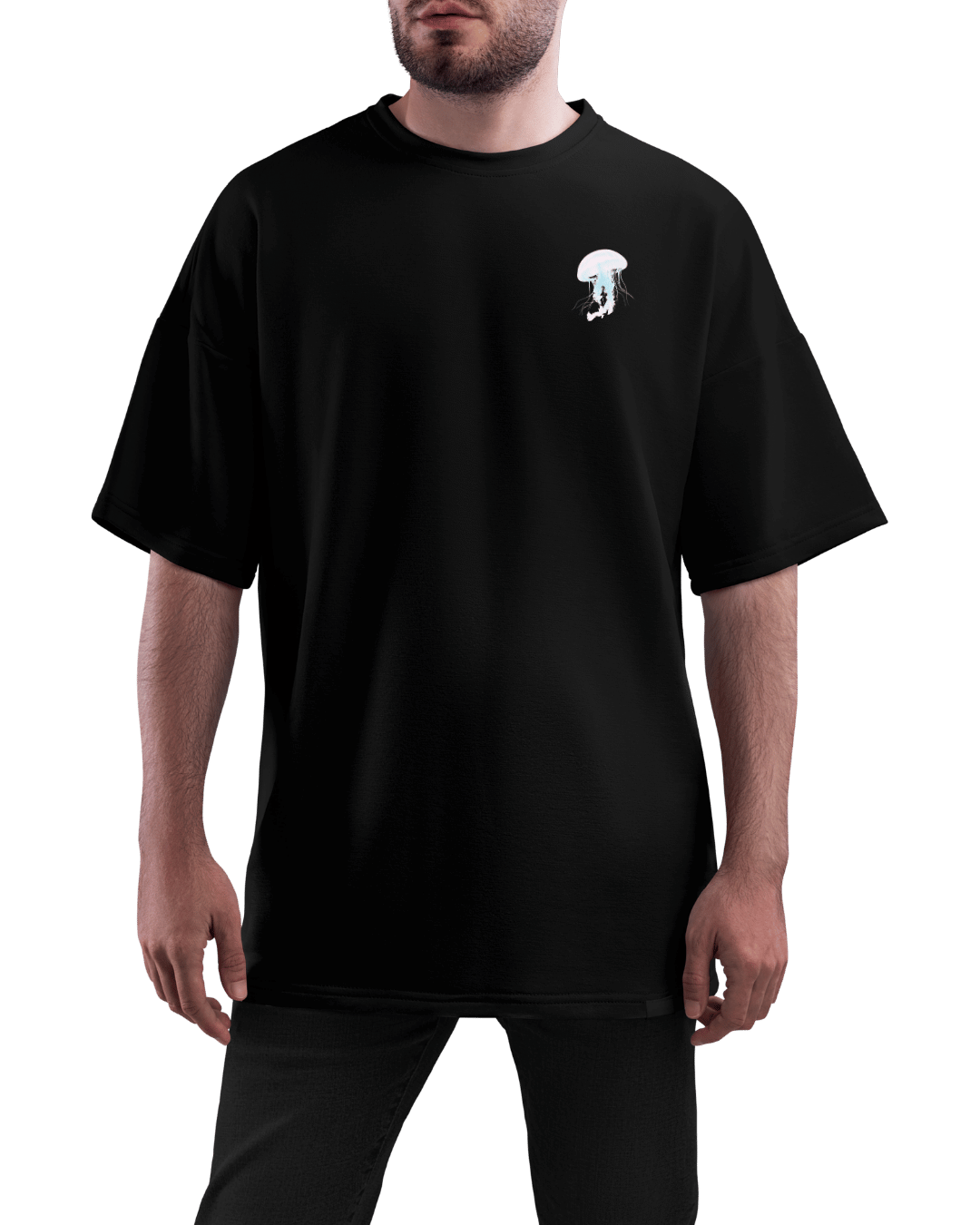 Believe Ocean Jellyfish Aesthetic Graphic Oversized T-Shirt