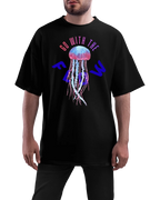Go With The Flow Neon Jellyfish Graphic T-Shirt