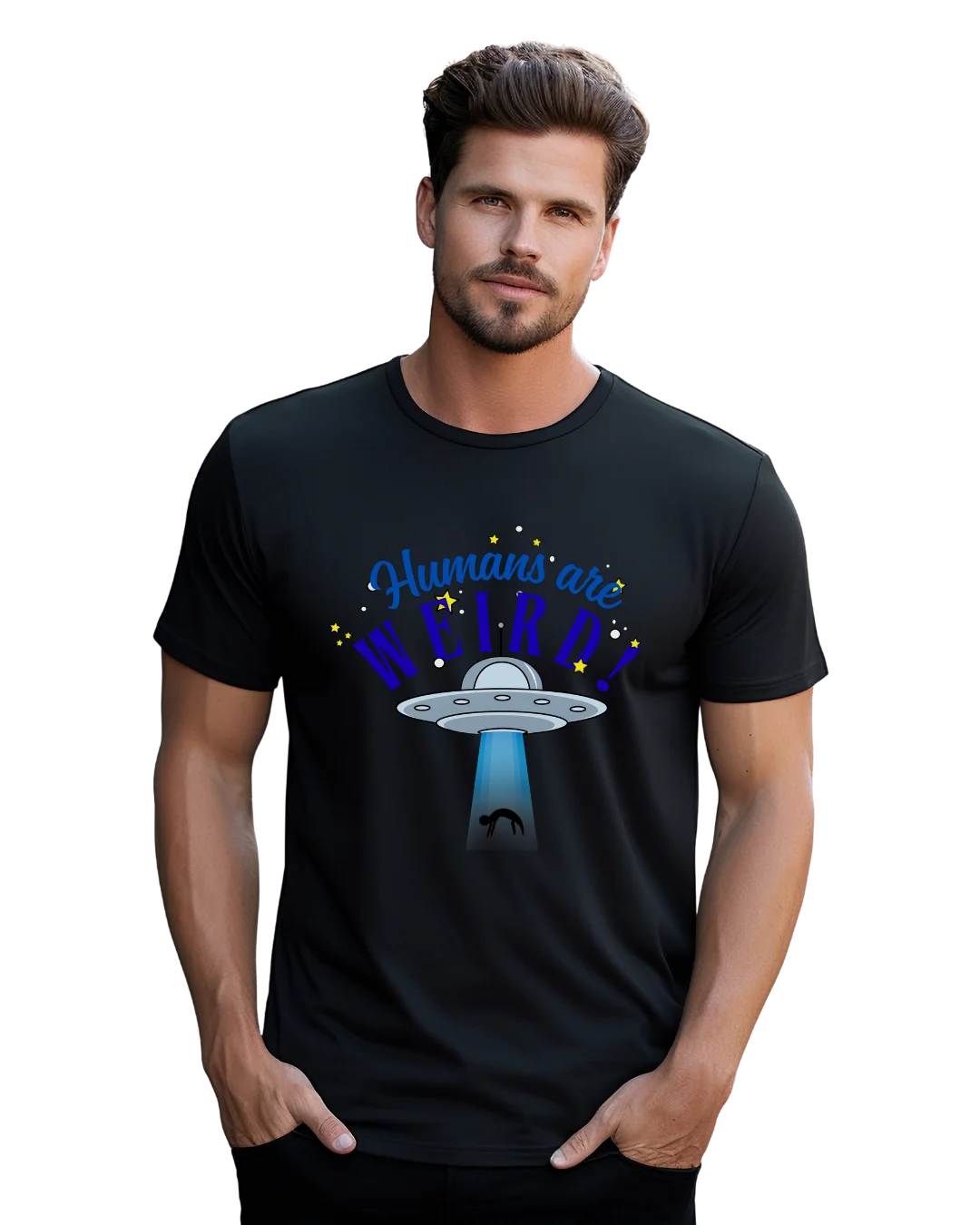 Humans Are Weird UFO Graphic T-Shirt