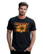 Grow Grow Grow Sunflower Floral Graphic T-Shirt