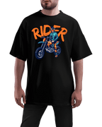 Rider Off-Road Biker Graphic Oversized T-Shirt
