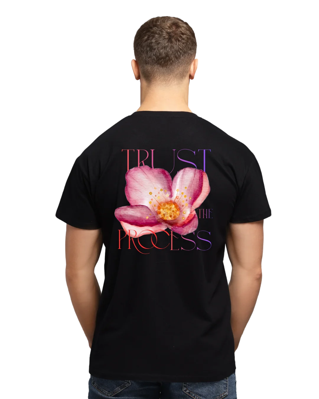 Trust The Process Aesthetic Floral Graphic T-Shirt