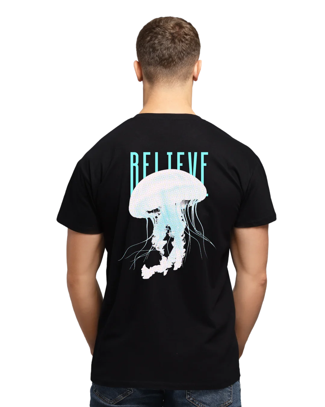Believe Ocean Jellyfish Aesthetic Graphic T-Shirt
