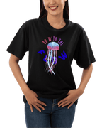 Go With The Flow Neon Jellyfish Graphic T-Shirt