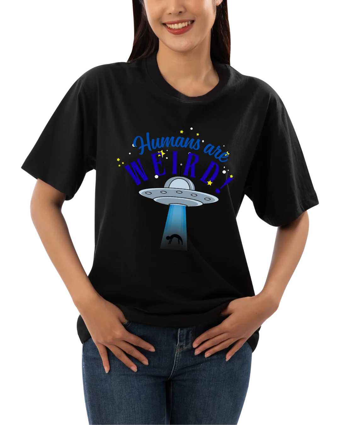 Humans Are Weird UFO Graphic T-Shirt