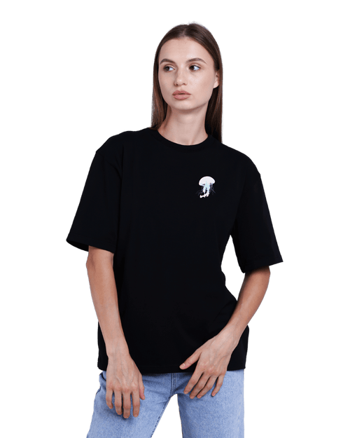 Believe Ocean Jellyfish Aesthetic Graphic Oversized T-Shirt
