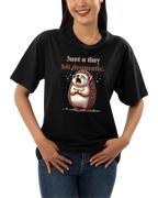 Just A Tiny Bit Dramatic Cute Hedgehog Graphic T-Shirt