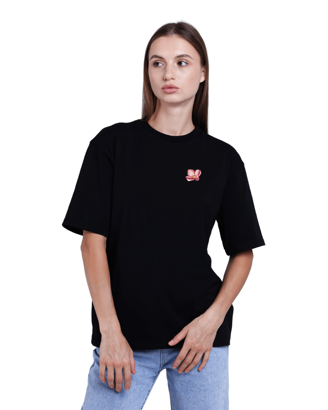 Trust The Process Aesthetic Floral Graphic Oversized T-Shirt