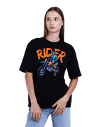 Rider Off-Road Biker Graphic Oversized T-Shirt