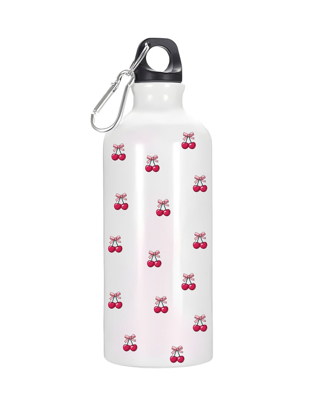 Coquette Cherry & Pink Bow Pattern Aluminium Sipper Bottle | Codeblinks